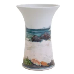 Highland Stoneware Seascape Medium Cylinder Vase- Vases|Highland Stoneware
