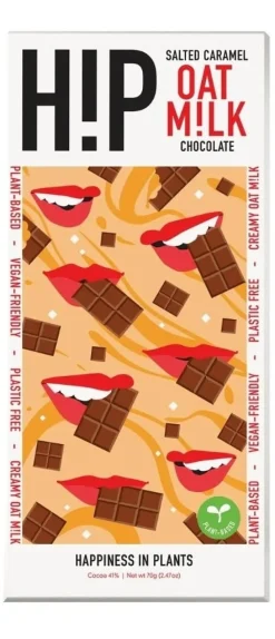 Hip Salted Caramel Oat Milk Chocolate Bar- British Chocolate