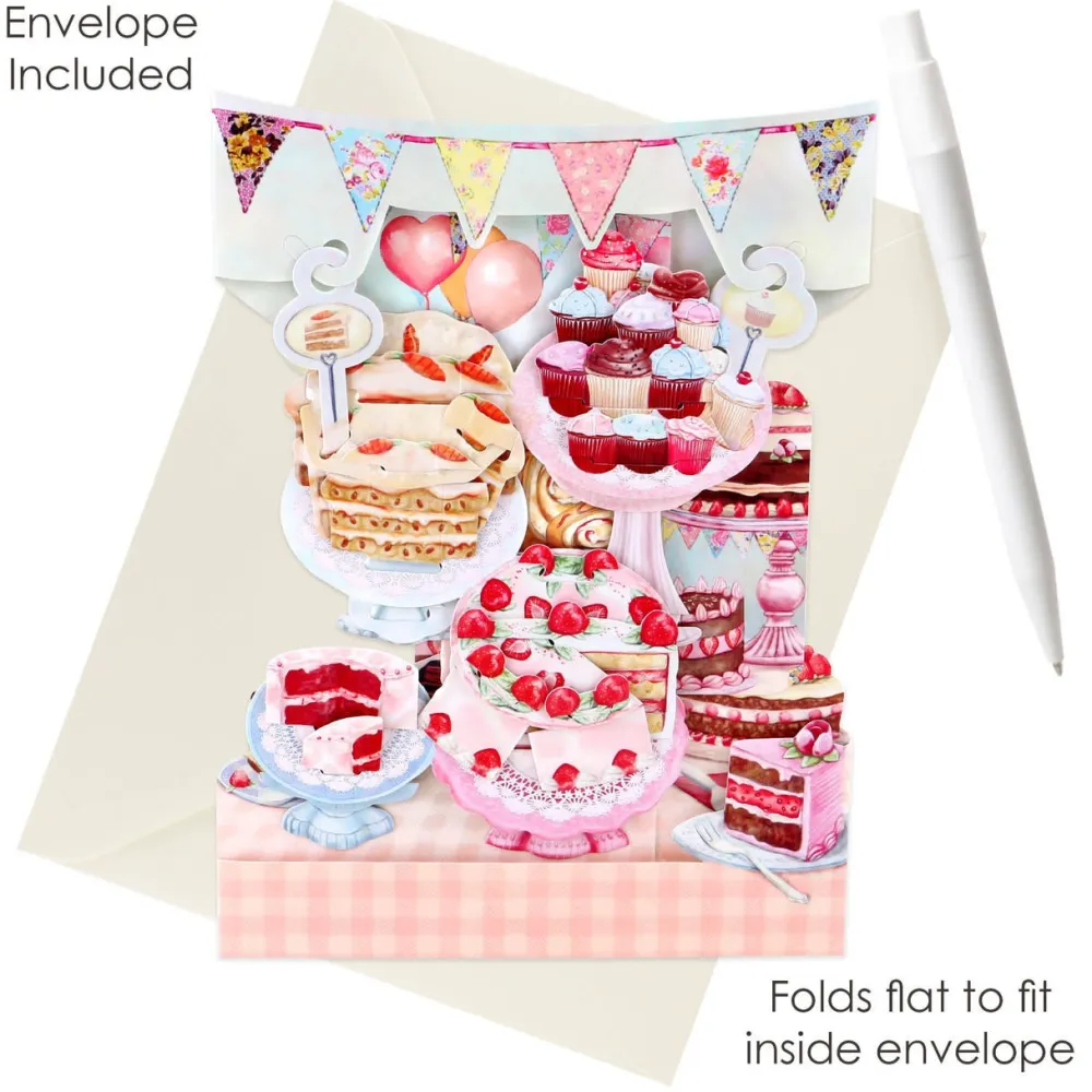Home Baked Cakes Swing Card- Greeting Cards