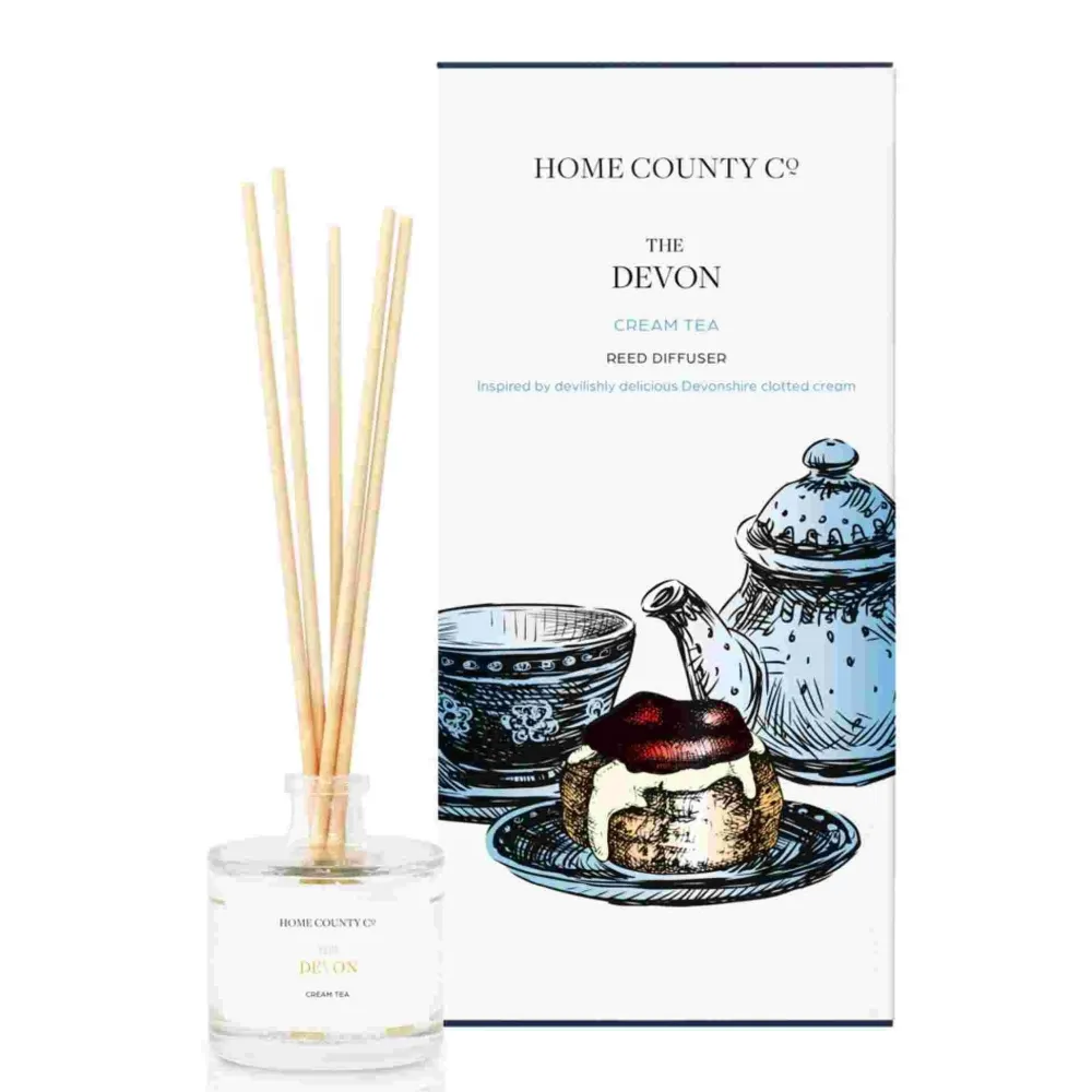 Home County Candle Co. The Devon (Cream Tea) Reed Diffuser- Home Fragrance