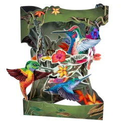 Hummingbirds Swing Card- Greeting Cards