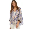Ikat Print Blue Short Kimono- Robes, Nightgowns & Dresses