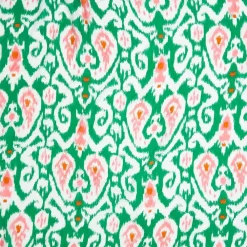 Ikat Print Green Robe Gown- Robes, Nightgowns & Dresses
