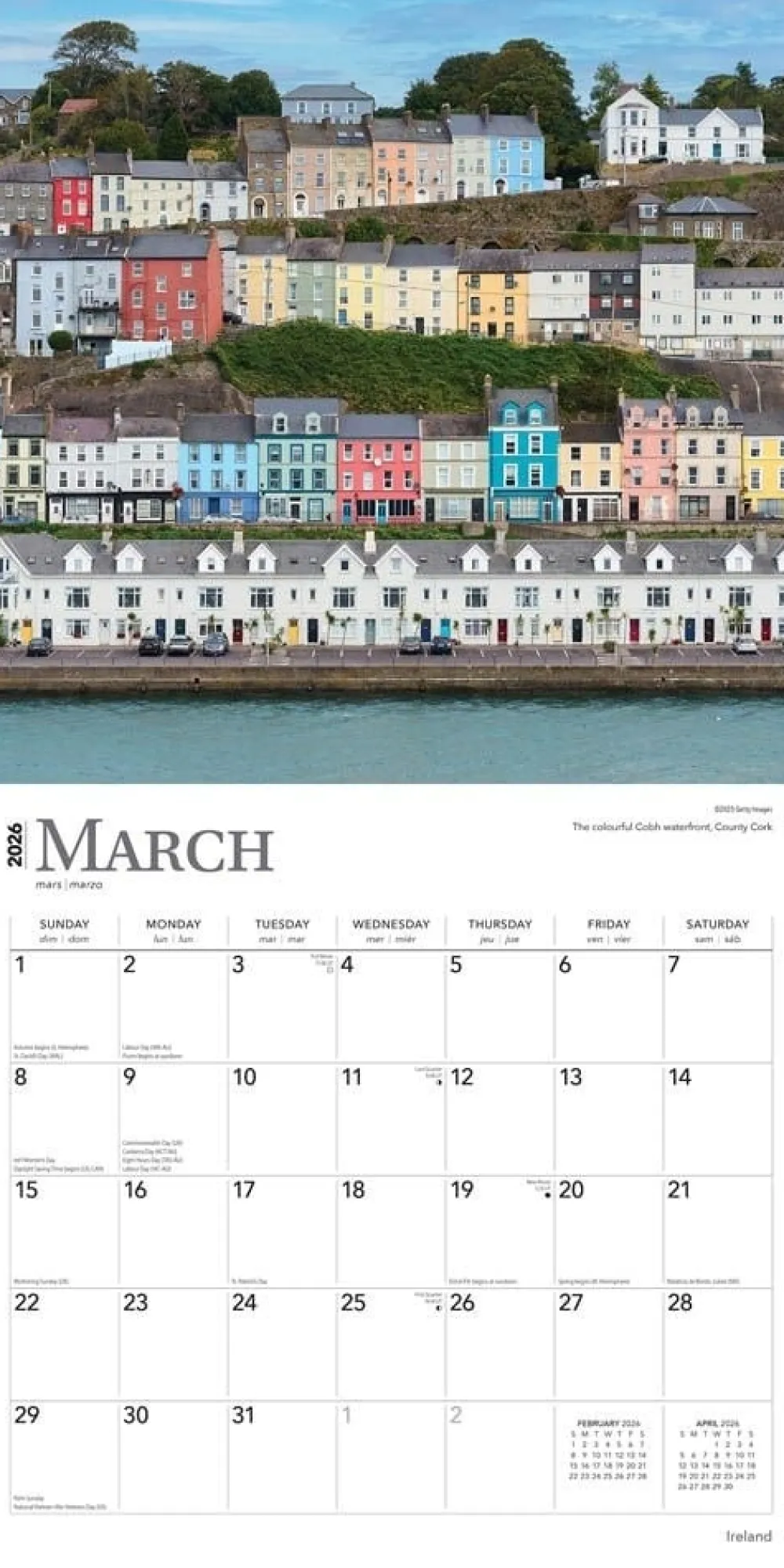 Ireland 2026 Square Wall Calendar- Calendars