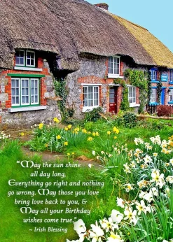 Irish Birthday Wishes Card- Greeting Cards