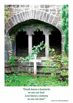 Irish Headstone Sympathy Card- Greeting Cards