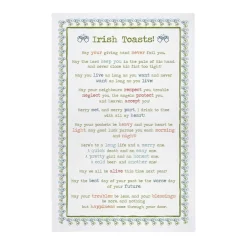 Irish Toasts Green Tea Towel- Tea Towels
