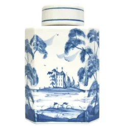 Isis Ceramics Blue Palladian Tea Caddy- Storage Jars|Isis Ceramics