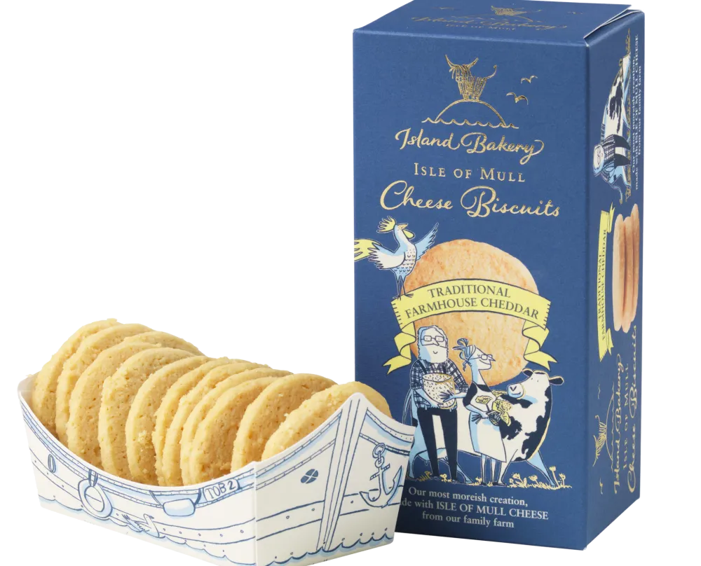 Island Bakery Isle of Mull Traditional Farmhouse Cheddar Cheese Biscuits- Crackers & Savory Snacks|Biscuits