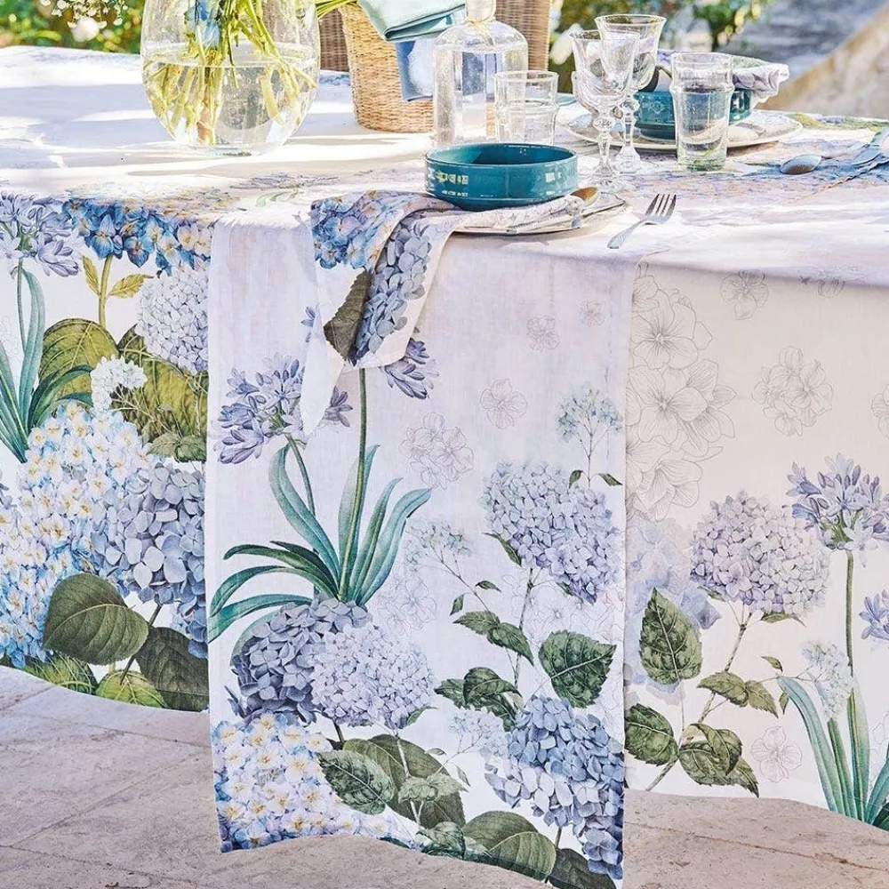 Jardin de Bretagne Bleu Cotton Napkin- Cotton Napkins
