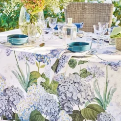 Jardin de Bretagne Bleu 67" Square Tablecloth- Tablecloths