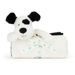 Jellycat Bashful Black & Cream Puppy Blankie- Soft Toys|Toys