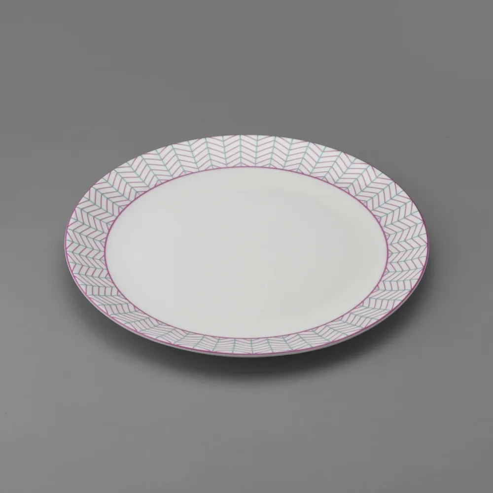 Jo Deakin Ebb Pink & Turquoise Tea Plate- Tea Plates