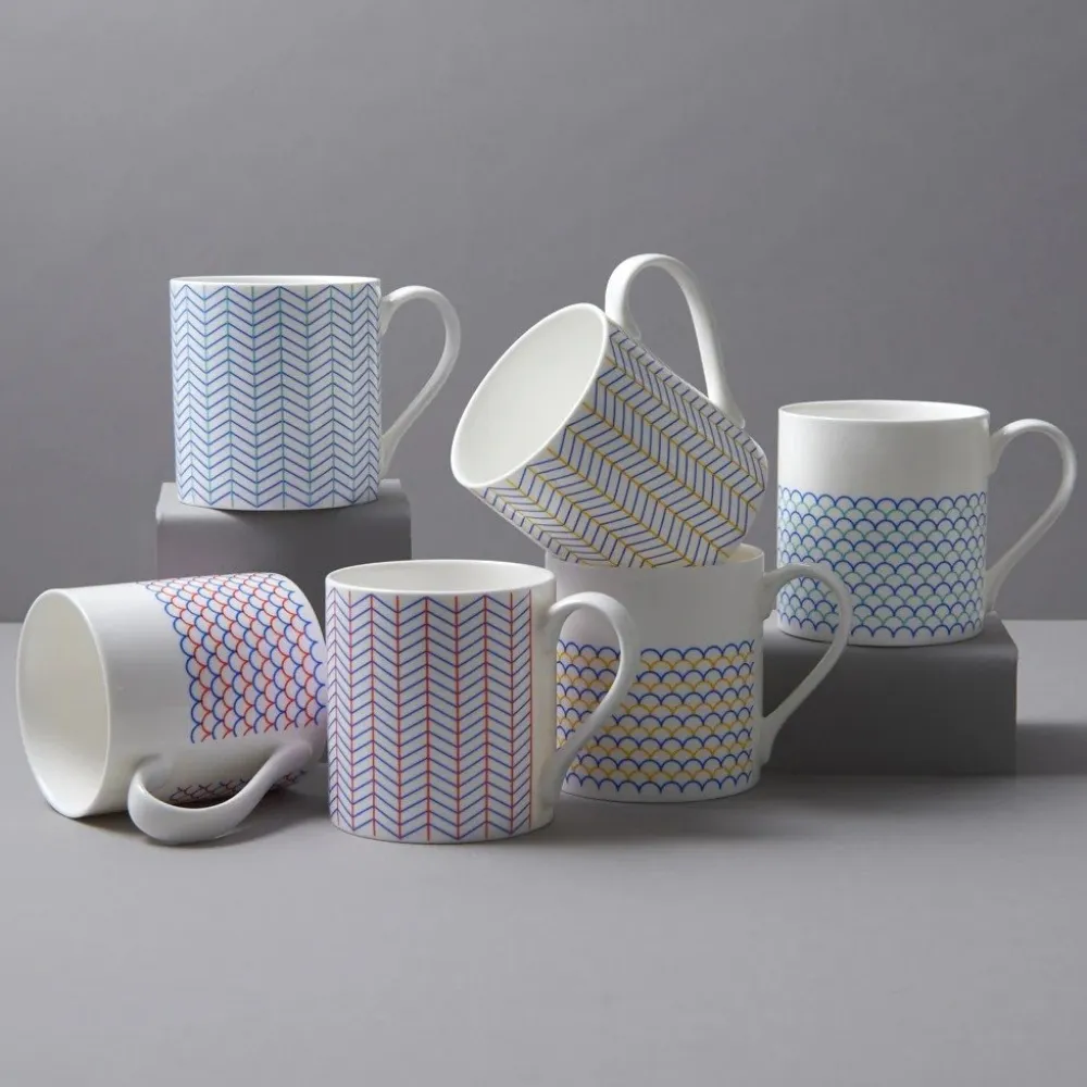 Jo Deakin Ebb Red & Blue Mug- Assorted Mugs
