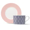 Jo Deakin Gatsby Blue & Blush Pink Cup (Blush Saucer)- Teacups & Saucers