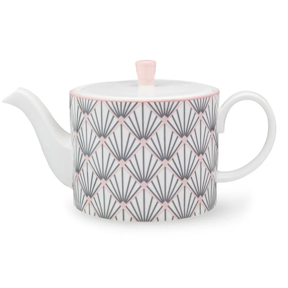 Jo Deakin Zighy Teapot in Grey & Blush Pink- Teapots