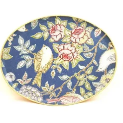 Keswick's Heritage Midnight Pattern 18" Oval Tray- Trays|Tea Trays