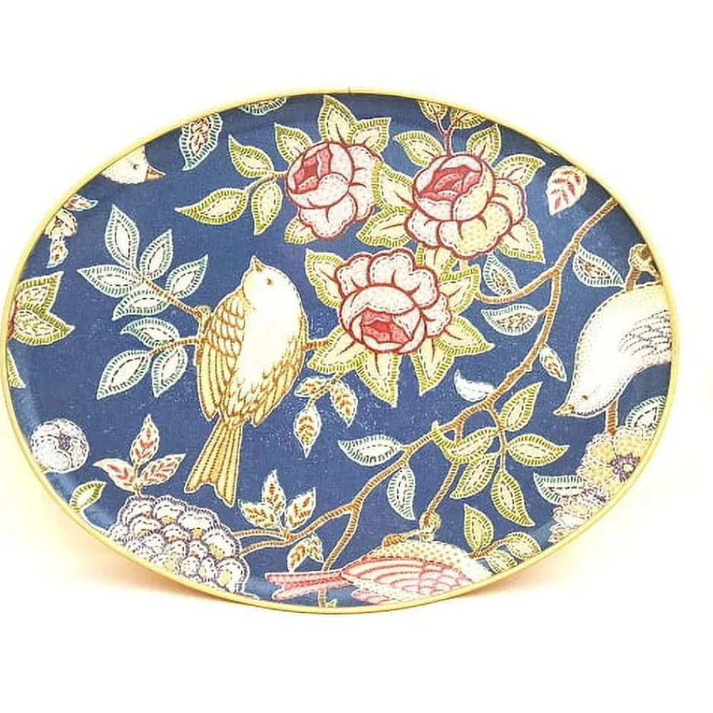 Keswick's Heritage Midnight Pattern 18" Oval Tray- Trays|Tea Trays