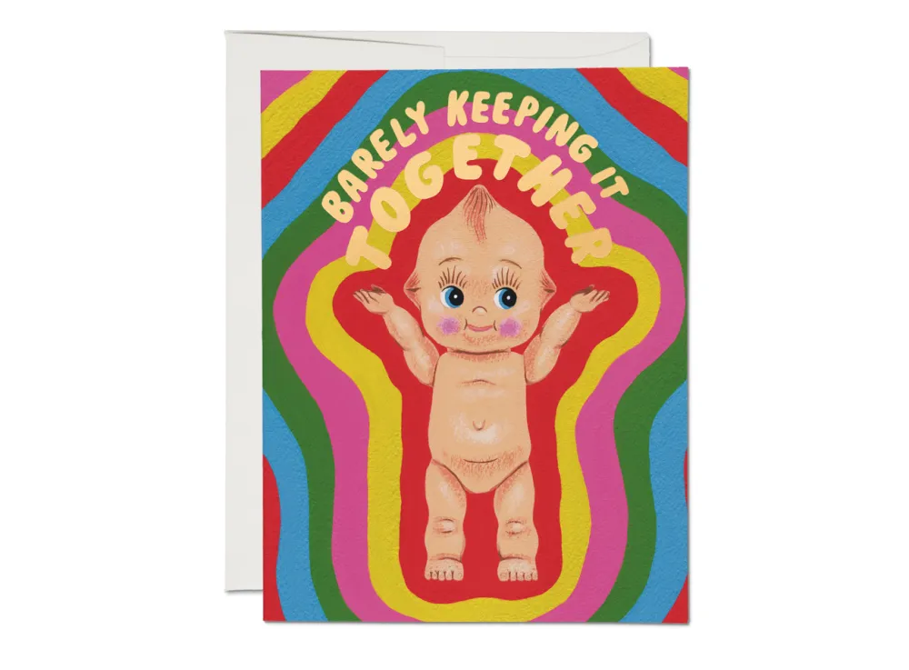 Kewpie Doll Foil Greeting Card- Greeting Cards