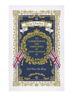 King Charles III Coronation Regal Tea Towel- Souvenirs|King Charles Iii