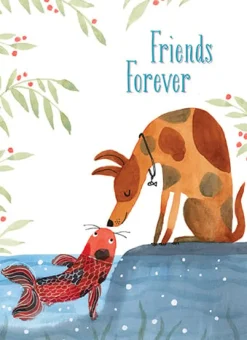 Koi Kiss Friendship Card- Greeting Cards
