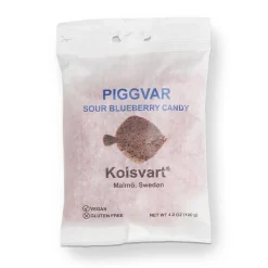Kolsvart Piggvar Sour Blueberry Candy Fish 120g- Sweets