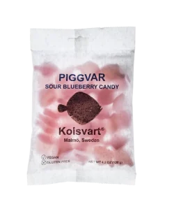 Kolsvart Piggvar Sour Blueberry Candy Fish 120g- Sweets