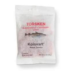 Kolsvart Torsken Blackcurrant & Raspberry Candy Fish 120g- Sweets