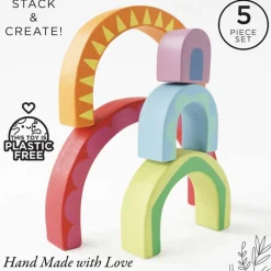 Le Toy Van Rainbow Tunnel Stacking Toy- Toys