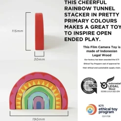 Le Toy Van Rainbow Tunnel Stacking Toy- Toys