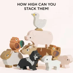 Le Toy Van Stacking Farmyard Animals & Bag- Toys