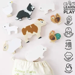 Le Toy Van Stacking Farmyard Animals & Bag- Toys