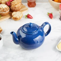 Light Blue Stoneware Teapot- Teapots