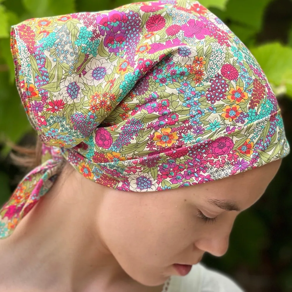 Lime Ciara Square Bandana- Handkerchiefs|Scarves & Wraps