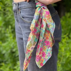 Lime Ciara Square Bandana- Handkerchiefs|Scarves & Wraps