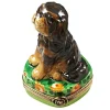 Limoges Black and Tan King Charles Spaniel Box- Rochard Limoges