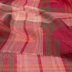 Lochcarron of Scotland Alba Hunting Rose Extra Fine Merino Stole- Scarves & Wraps