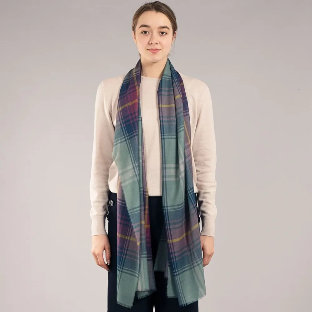 Lochcarron of Scotland Alba Hame Extra Fine Merino Stole- Scarves & Wraps
