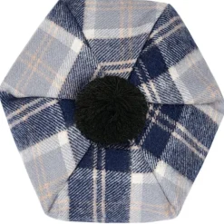 Lochcarron of Scotland Bannockbane Grey Tartan Brushed Wool Tam- Hats