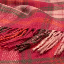 Lochcarron of Scotland Bowhill Lochcarron Hunting Rose Tartan Lambswool Scarf- Scarves & Wraps
