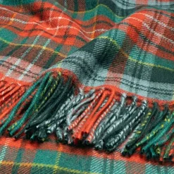 Lochcarron of Scotland Caledonia Ancient Tartan Lambswool Blanket- Throws & Pillows