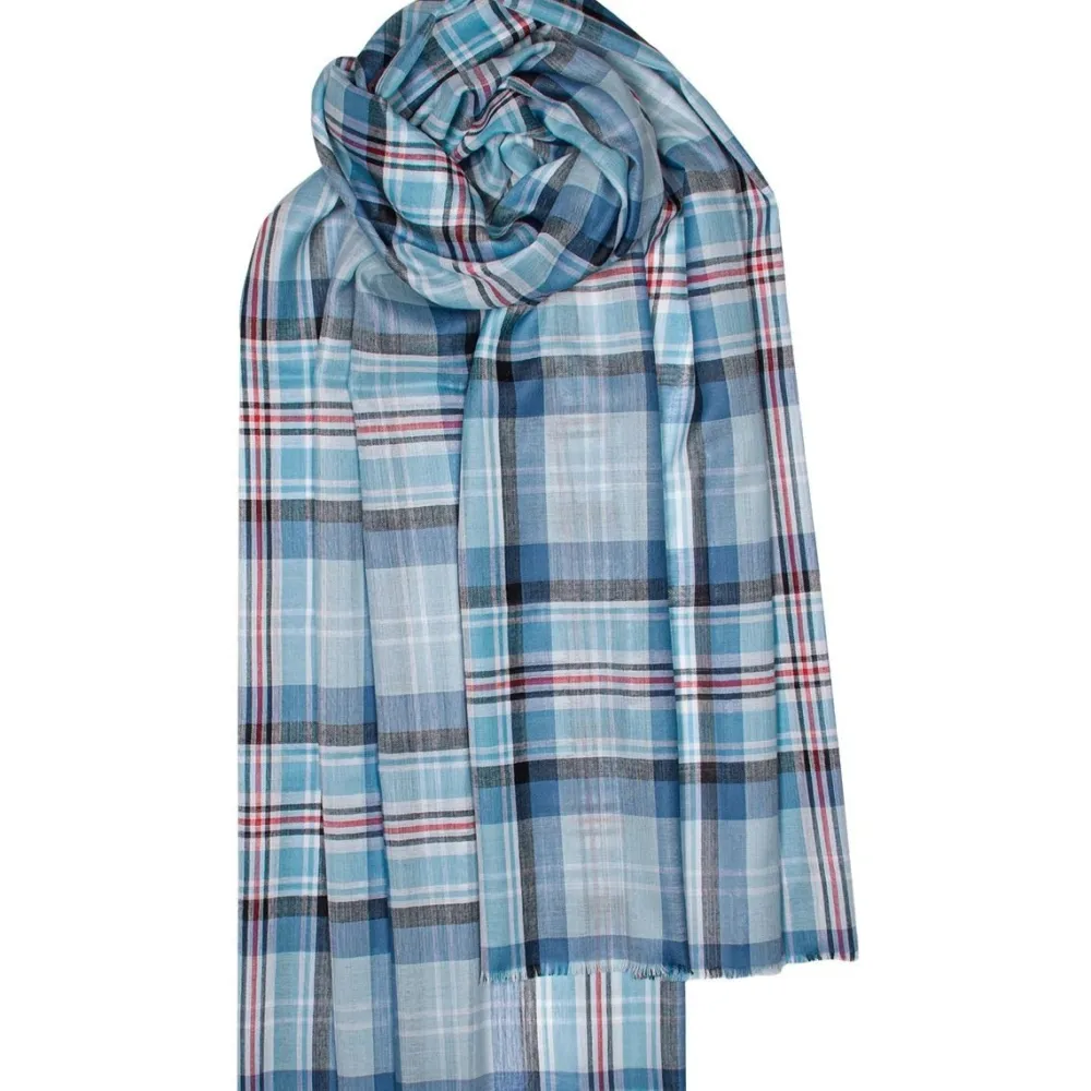 Lochcarron of Scotland Diana Princess of Wales Memorial Tartan Extra Fine Merino Stole- Scarves & Wraps