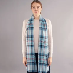 Lochcarron of Scotland Diana Princess of Wales Memorial Tartan Extra Fine Merino Stole- Scarves & Wraps