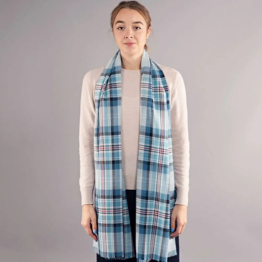 Lochcarron of Scotland Diana Princess of Wales Memorial Tartan Extra Fine Merino Stole- Scarves & Wraps