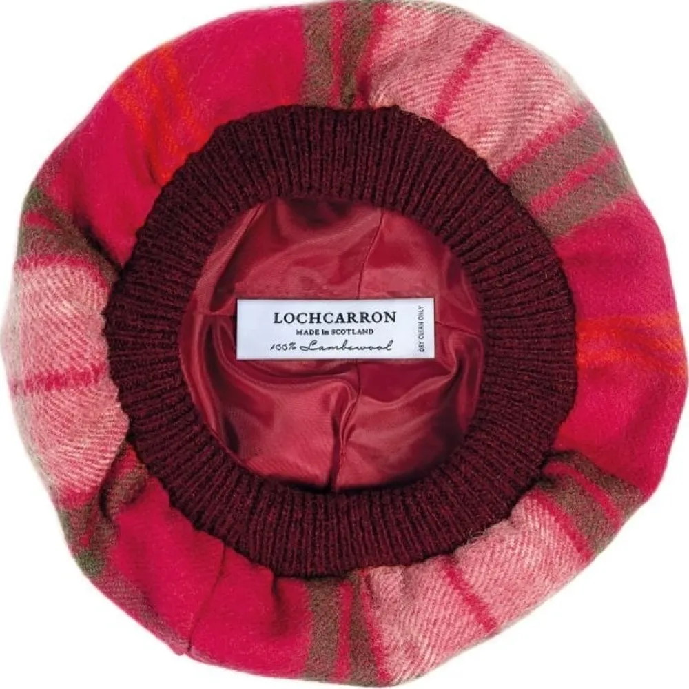Lochcarron of Scotland Hunting Rose Tartan Brushed Wool Tam- Hats