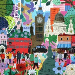 London Life 1000 Piece Square Jigsaw Puzzle- Games & Puzzles