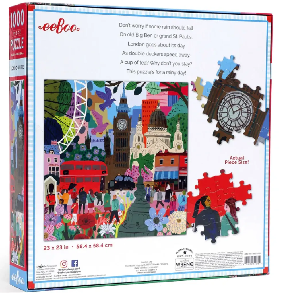 London Life 1000 Piece Square Jigsaw Puzzle- Games & Puzzles