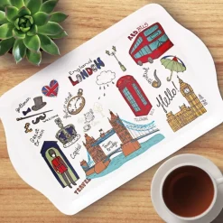 London Sketch Large Tray- Trays|Tea Trays
