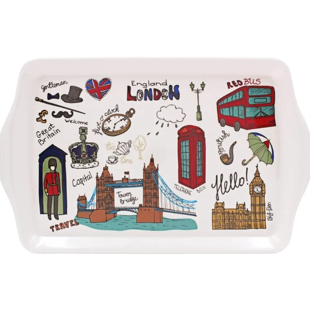London Sketch Large Tray- Trays|Tea Trays