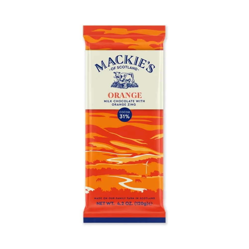 Mackie's Orange Milk Chocolate Bar- British Chocolate